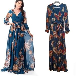 Boutique Long Sleeved Tie Front or Back Dress